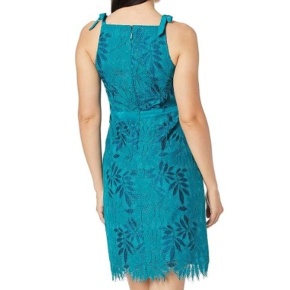 Lilly Pulitzer Teal Tidal Wave Midi Lace Kayleigh Shift 8 - Picture 3 of 10